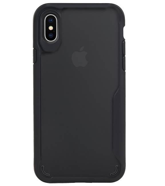 Focus Transparant Hard Cases voor iPhone XS Max Zwart