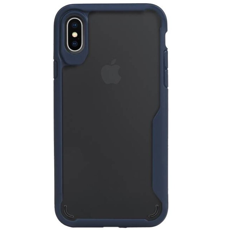 Focus Casi rigidi trasparenti per iPhone XS Navy Navy