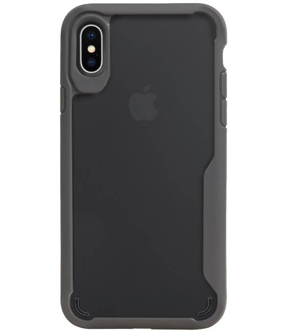 Focus Transparant Hard Cases voor iPhone XS Max Grijs