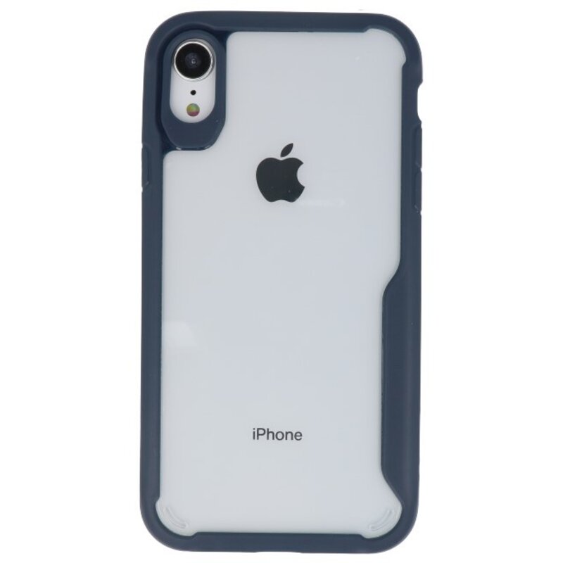 Focus Casi rigidi trasparenti per iPhone XR Navy