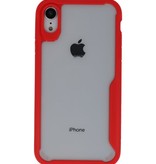 Funda Dura Transparente para iPhone XR Rojo