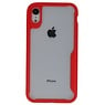 Funda Dura Transparente para iPhone XR Rojo