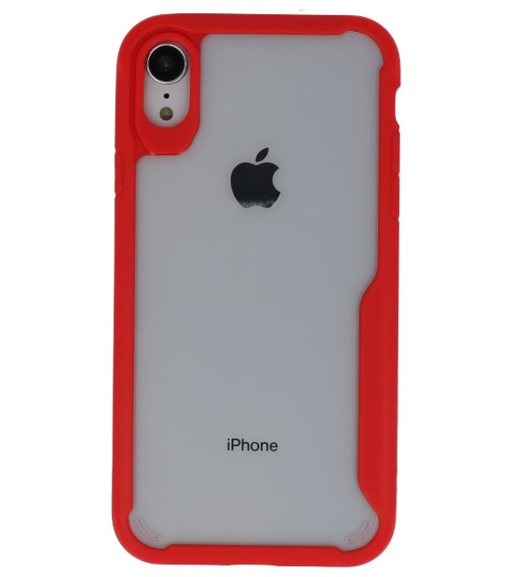 Focus Casi rigidi trasparenti per iPhone XR Red