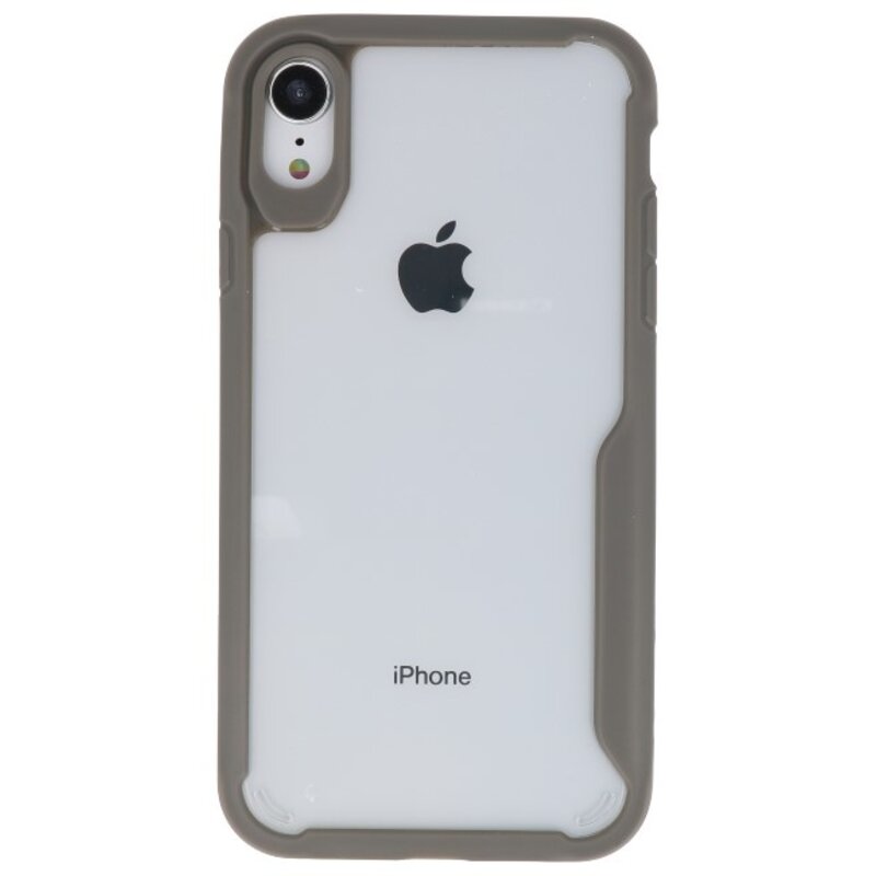 Focus Casi rigidi trasparenti per iPhone XR Grigio