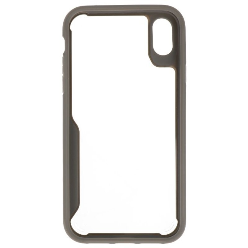 Funda Dura Transparente para iPhone XR Gris
