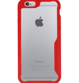 Funda Dura Transparente para iPhone 6 Rojo