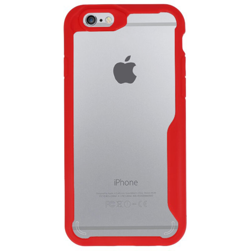 Focus Casi rigidi trasparenti per iPhone 6 rosso