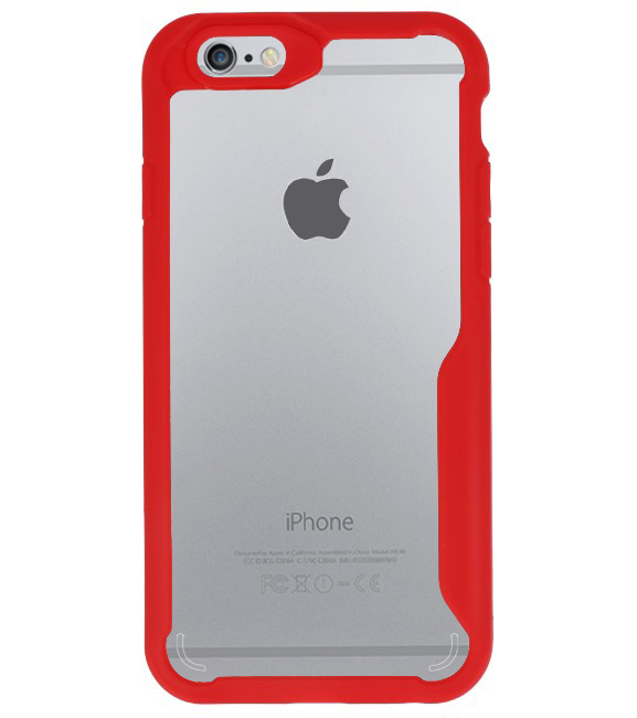 Focus Casi rigidi trasparenti per iPhone 6 rosso