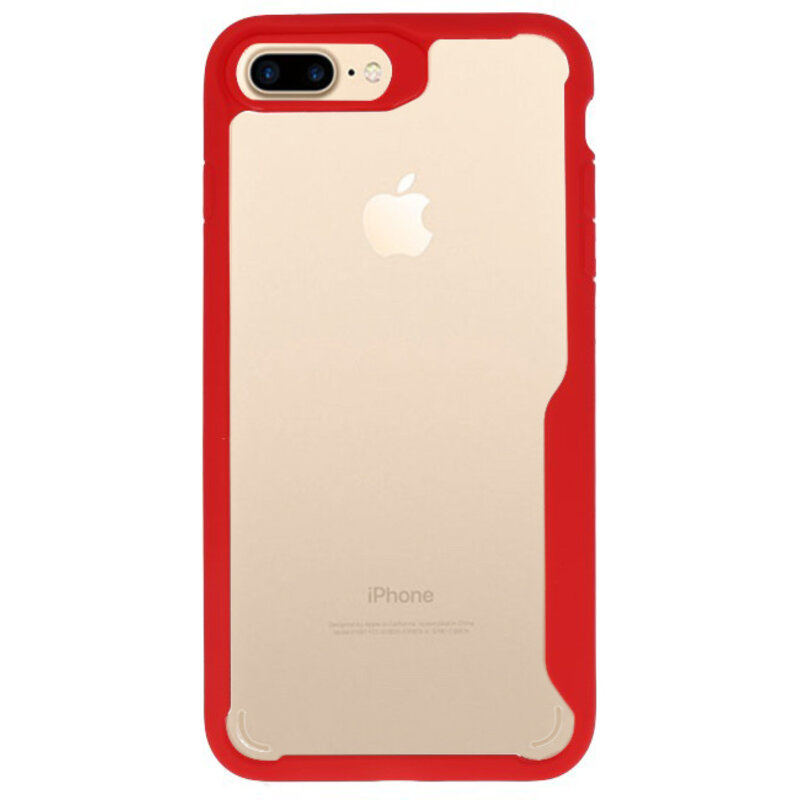 Focus Casi rigidi trasparenti per iPhone 7/8 Plus Red