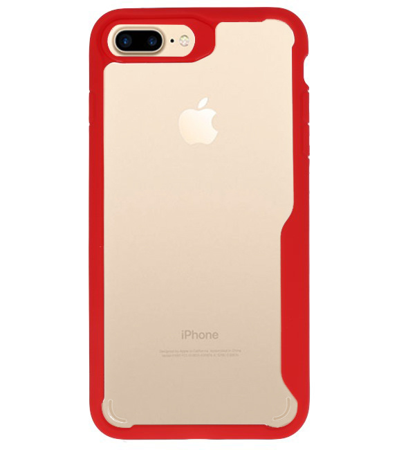 Funda Dura Transparente para iPhone 7/8 Plus Rojo