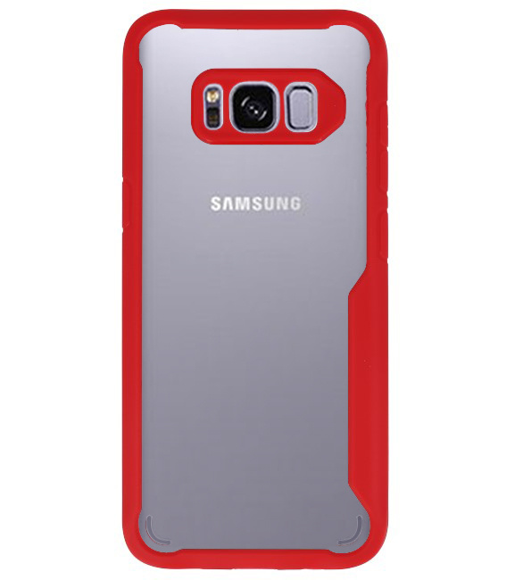 Funda Dura Transparente para Samsung Galaxy S8 Rojo