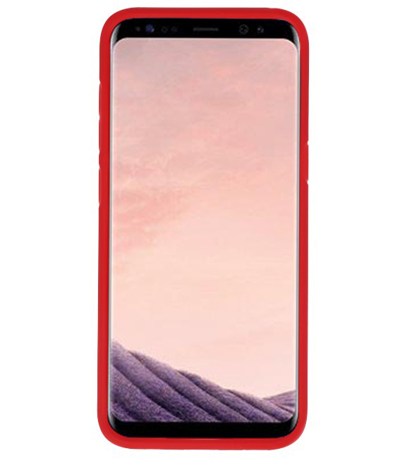 Funda Dura Transparente para Samsung Galaxy S8 Rojo