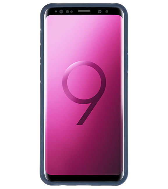 Fokus gennemsigtige hårde etuier til Samsung Galaxy S9 Navy