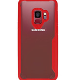 Funda Dura Transparente para Samsung Galaxy S9 Rojo