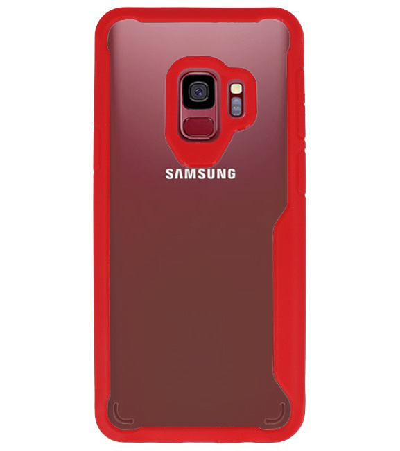 Funda Dura Transparente para Samsung Galaxy S9 Rojo