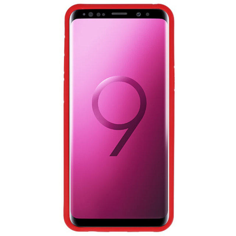 Fokus gennemsigtige hårde etuier til Samsung Galaxy S9 Red