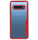 Fokus gennemsigtige hårde etuier til Samsung Galaxy S10 Red