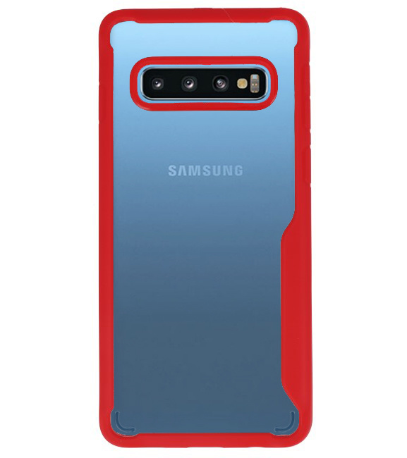 Focus Transparant Hard Cases voor Samsung Galaxy S10 Rood