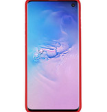 Funda Dura Transparente para Samsung Galaxy S10 Rojo