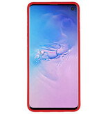 Fokus gennemsigtige hårde etuier til Samsung Galaxy S10 Red
