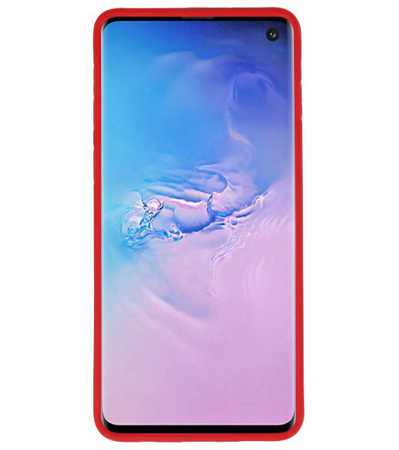 Funda Dura Transparente para Samsung Galaxy S10 Rojo