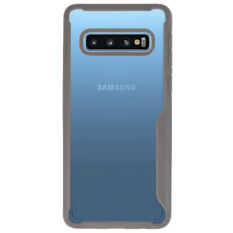 Coques Rigides Transparent Focus pour Samsung Galaxy S10 Gris