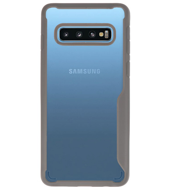 Coques Rigides Transparent Focus pour Samsung Galaxy S10 Gris