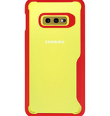 Funda Dura Transparente para Samsung Galaxy S10e Rojo