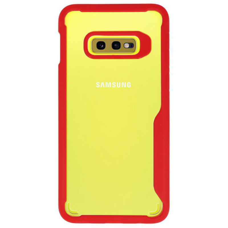 Focus Casi rigidi trasparenti per Samsung Galaxy S10e Red