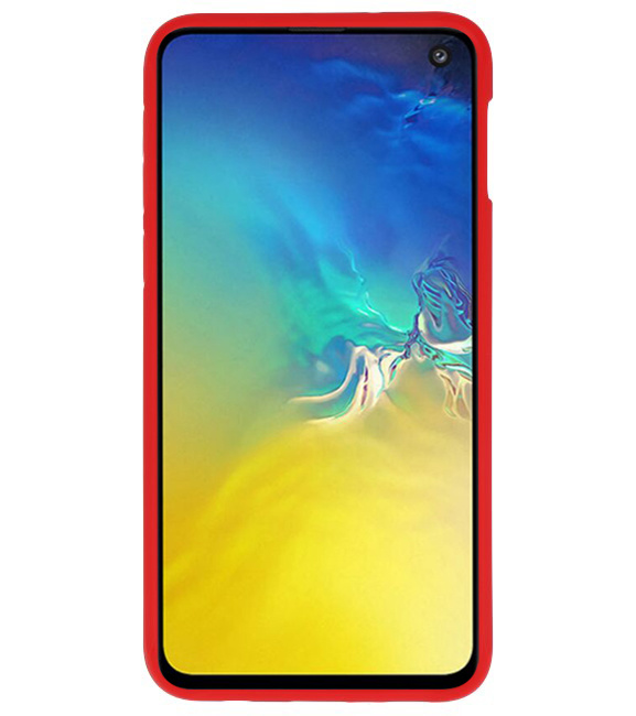 Funda Dura Transparente para Samsung Galaxy S10e Rojo