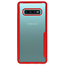 Focus Transparant Hard Cases voor Samsung Galaxy S10 Plus Rood