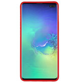 Focus Transparant Hard Cases voor Samsung Galaxy S10 Plus Rood