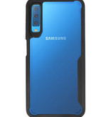 Focus Transparant Hard Cases voor Samsung Galaxy A7 2018 Zwart