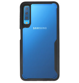 Focus Casi rigidi trasparenti per Samsung Galaxy A7 2018 Nero