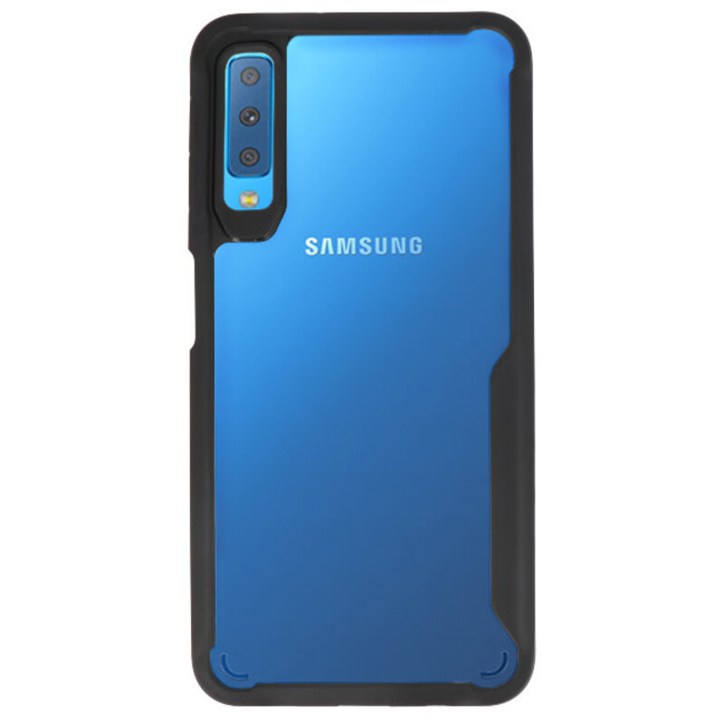 Funda Dura Transparente para Samsung Galaxy A7 2018 Negro