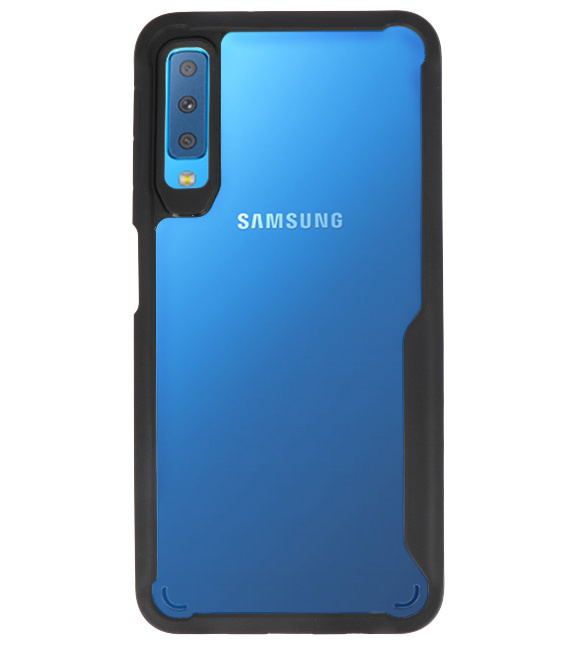 Focus Transparent Hard Cases for Samsung Galaxy A7 2018 Black