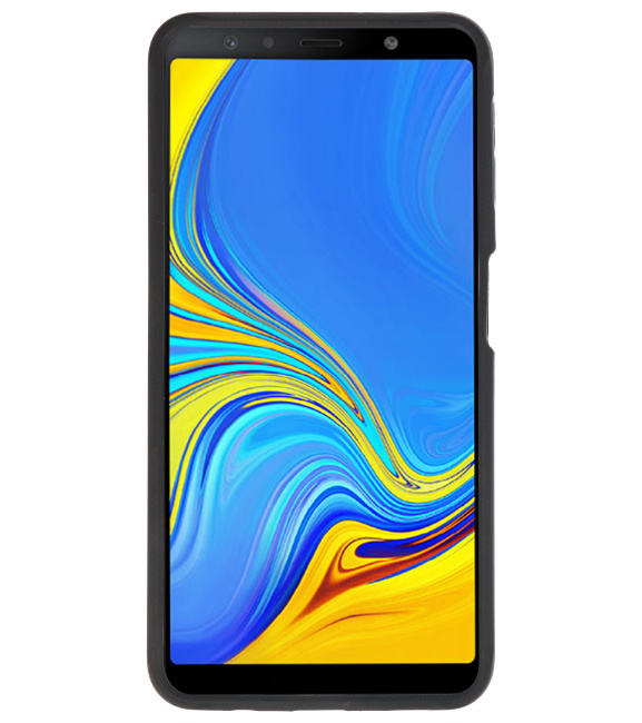 Focus Transparant Hard Cases voor Samsung Galaxy A7 2018 Zwart