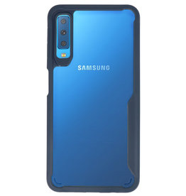 Fokus gennemsigtige hårde etuier til Samsung Galaxy A7 2018 Navy