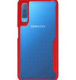 Focus Transparent Hard Cases for Samsung Galaxy A7 2018 Red