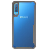 Coques Rigides Transparent Focus pour Samsung Galaxy A7 2018 Gris