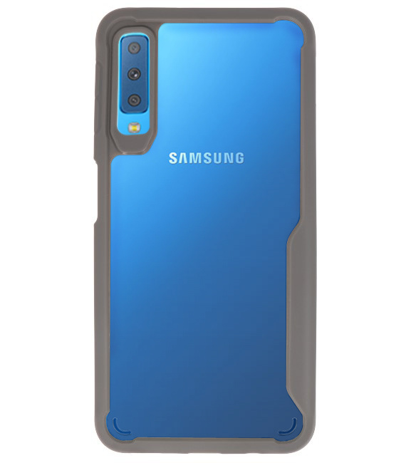 Focus Transparant Hard Cases voor Samsung Galaxy A7 2018 Grijs