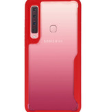Funda Dura Transparente para Samsung Galaxy A9 2018 Rojo