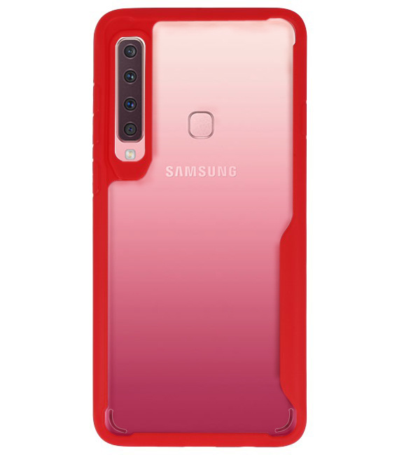 Fokus gennemsigtige hårde etuier til Samsung Galaxy A9 2018 Red