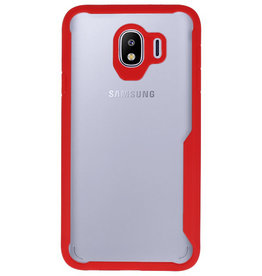 Focus Casi rigidi trasparenti per Samsung Galaxy J4 Red