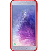 Funda Dura Transparente para Samsung Galaxy J4 Rojo