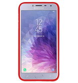 Coques Rigides Transparent Focus pour Samsung Galaxy J4 Rouge
