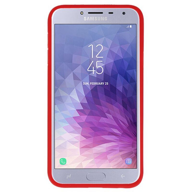 Focus Casi rigidi trasparenti per Samsung Galaxy J4 Red