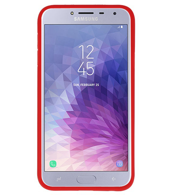 Coques Rigides Transparent Focus pour Samsung Galaxy J4 Rouge