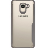 Coques Rigides Transparent Focus pour Samsung Galaxy J6 Gris