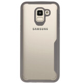 Coques Rigides Transparent Focus pour Samsung Galaxy J6 Gris